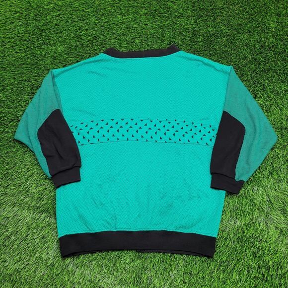 Vintage Gitano Cardigan Womens Small 22x26 Baggy Blue-Green 90s Y2K - Picture 6 of 13